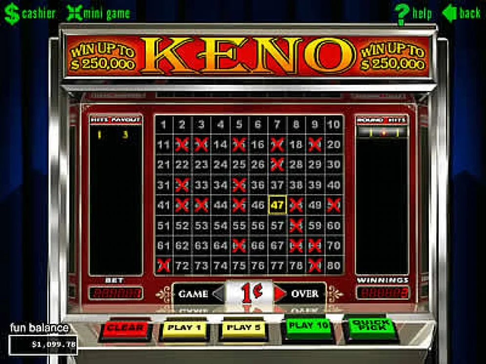 Keno slot